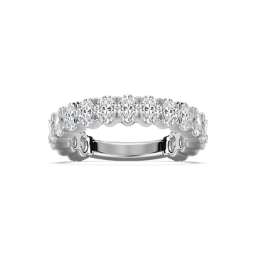 Lennon 3 ctw Oval Lab Grown Diamond Three Quarter Prong Eternity Band