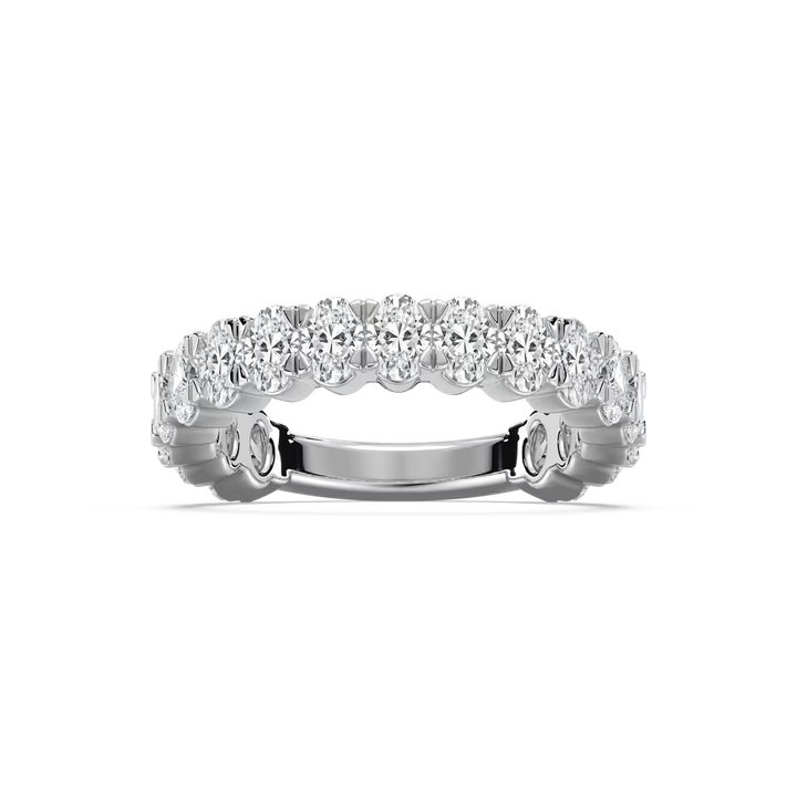 Lennon 3 ctw Oval Lab Grown Diamond Three Quarter Prong Eternity Band