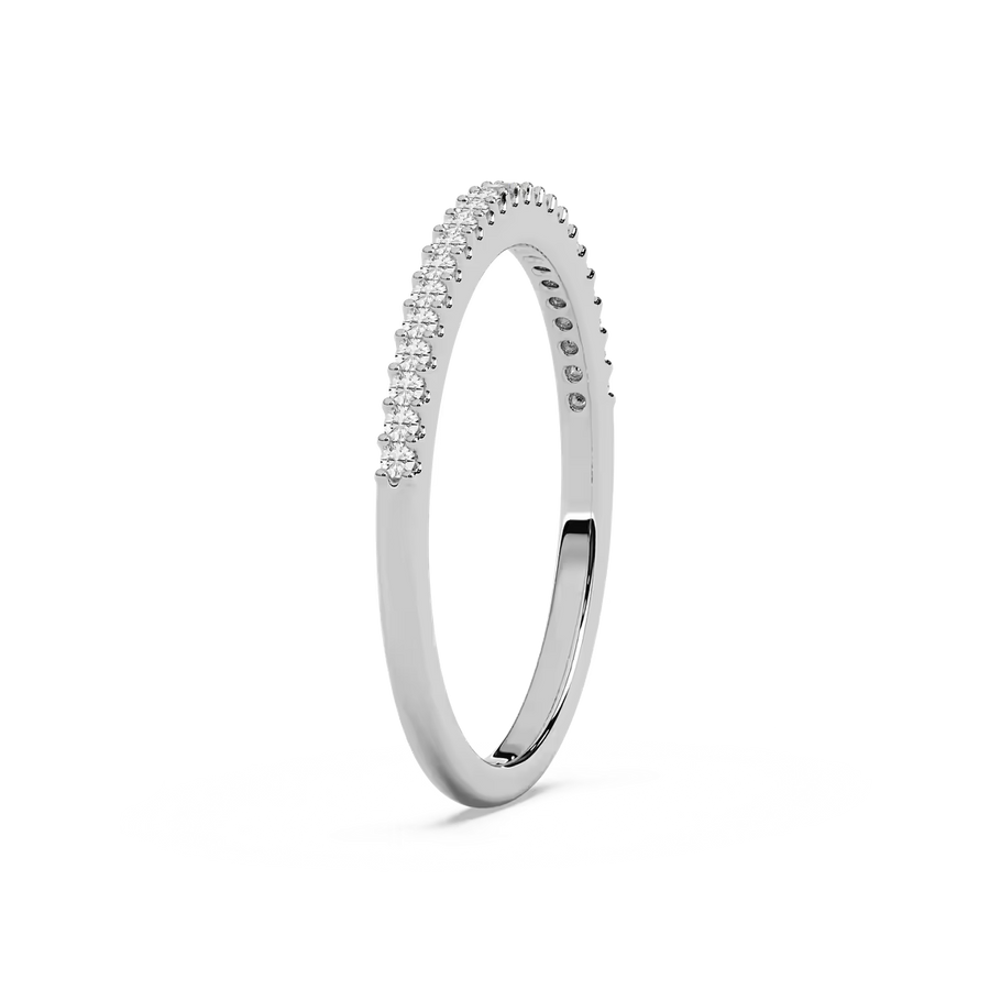 Hailey 1/8 ctw Round Lab Grown Diamond Shared Prong Stackable Band