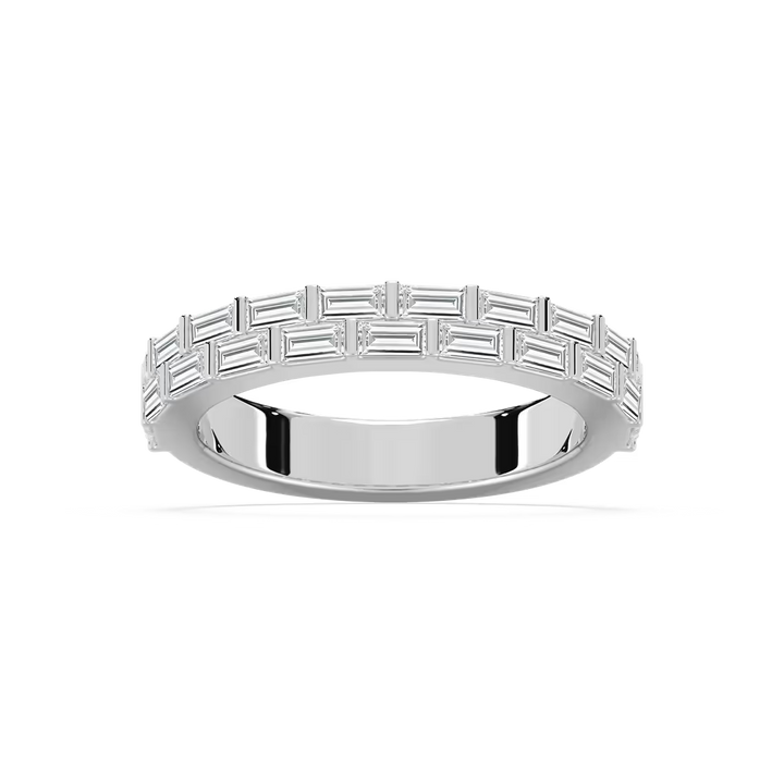 Haven 1 ctw Baguette Lab Grown Diamond Double Row Wedding Band