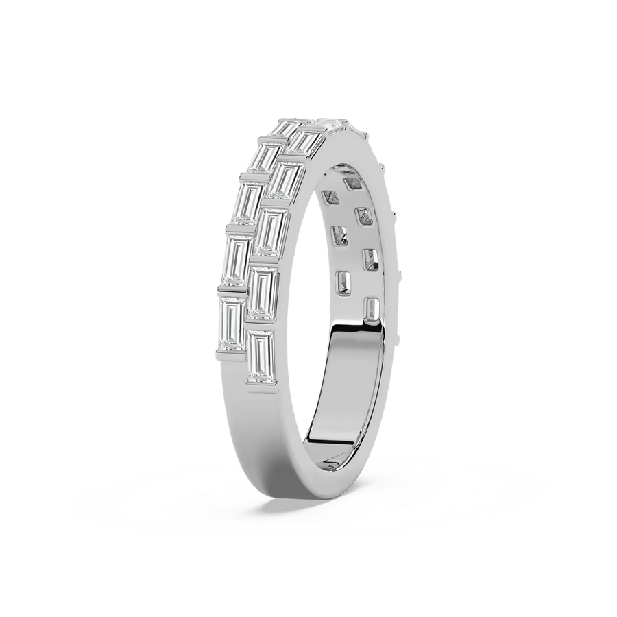 Haven 1 ctw Baguette Lab Grown Diamond Double Row Wedding Band
