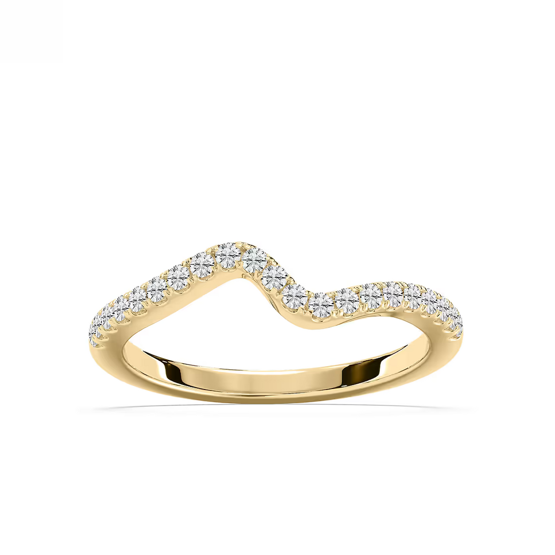 Gianna 1/5 ctw Round Lab Grown Diamond Shared Prong Curved Band