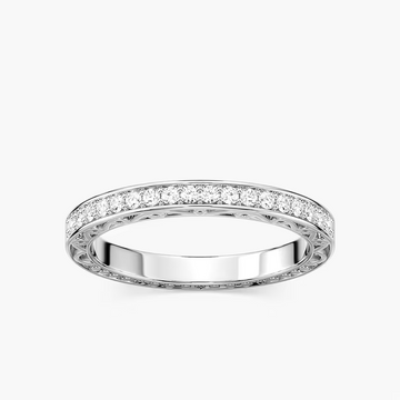 Julie 1/4 ctw Round Lab Grown Diamond Scroll Profile Wedding Band