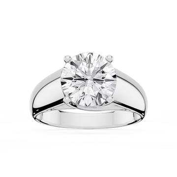 Kelse 2 ctw Round Lab Grown Diamond Luxe Wide Band Trellis Solitaire Engagement Ring