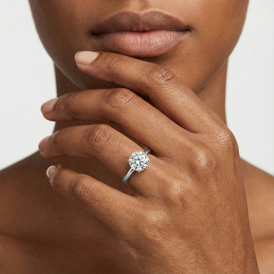 14K White Gold / Cushion Cut, 18K White Gold / Cushion Cut, Platinum / Cushion Cut