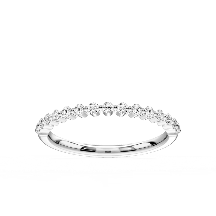 Melodie 1/5 ctw Round Lab Grown Diamond Shared Prong Stackable Band