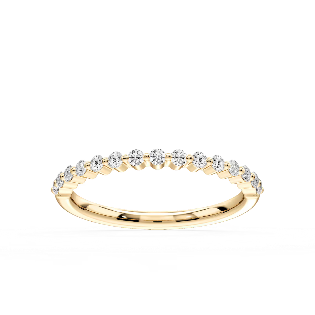Melodie 1/5 ctw Round Lab Grown Diamond Shared Prong Stackable Band