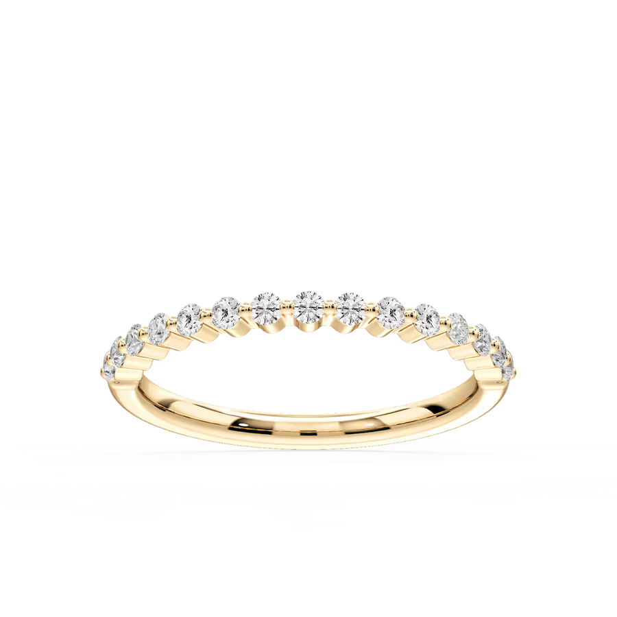 Melodie 1/5 ctw Round Lab Grown Diamond Shared Prong Stackable Band