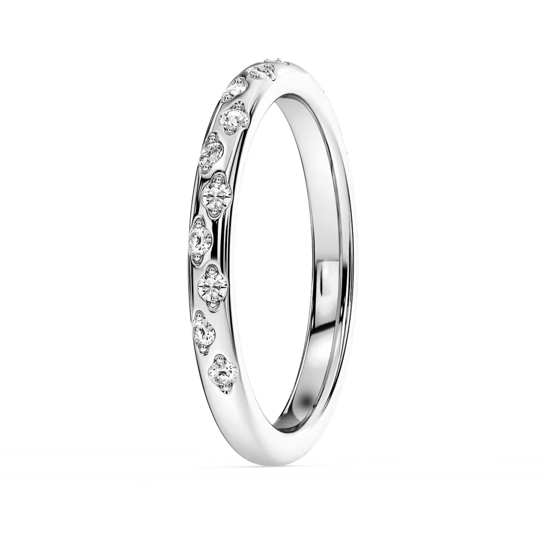 Rylee 1/4 ctw Round Lab Grown Diamond Scattered Wedding Band