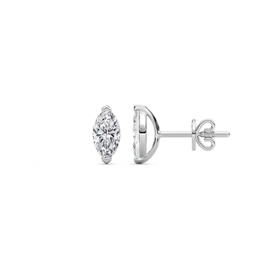 Marquise Lab Grown Diamond Chevron Stud Earrings