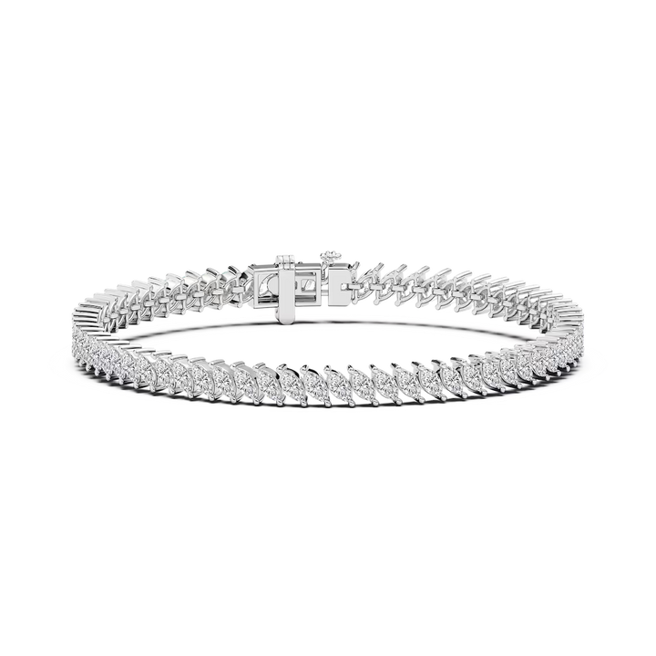 5 ¹⁄₄ ctw Marquise Lab Grown Diamond Vine Tennis Bracelet - 7 Inches