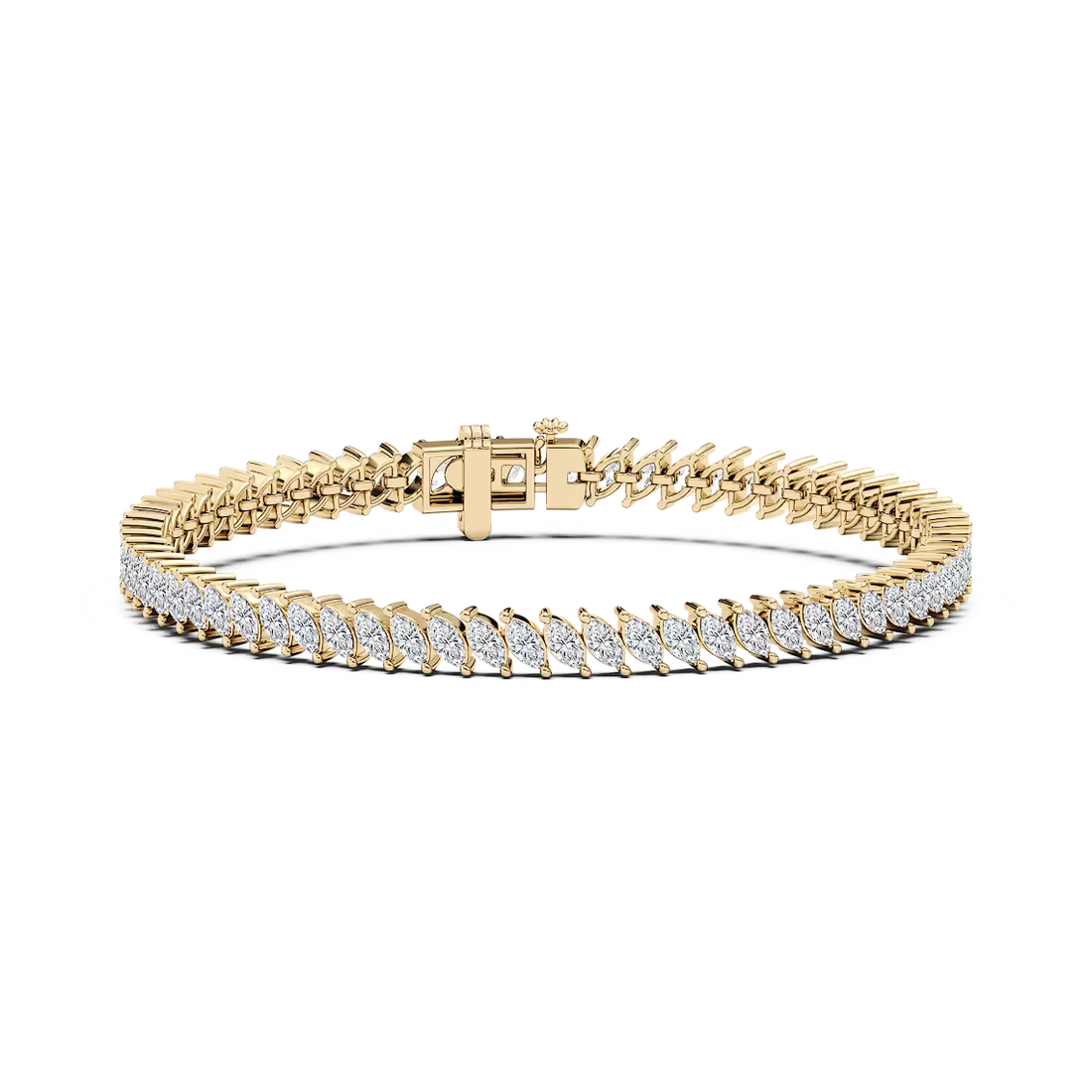5 ¹⁄₄ ctw Marquise Lab Grown Diamond Vine Tennis Bracelet - 7 Inches