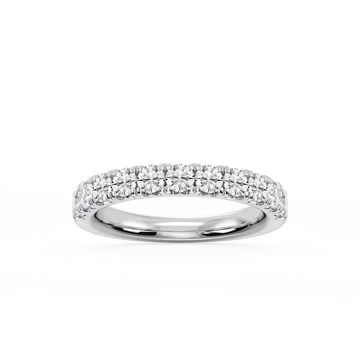 Meredith Round Lab Grown Diamond French Pave Anniversary Band