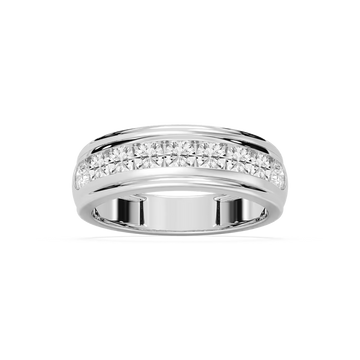 Ember 1 ctw Round Lab Grown Diamond Nine Stone Channel Anniversary Band