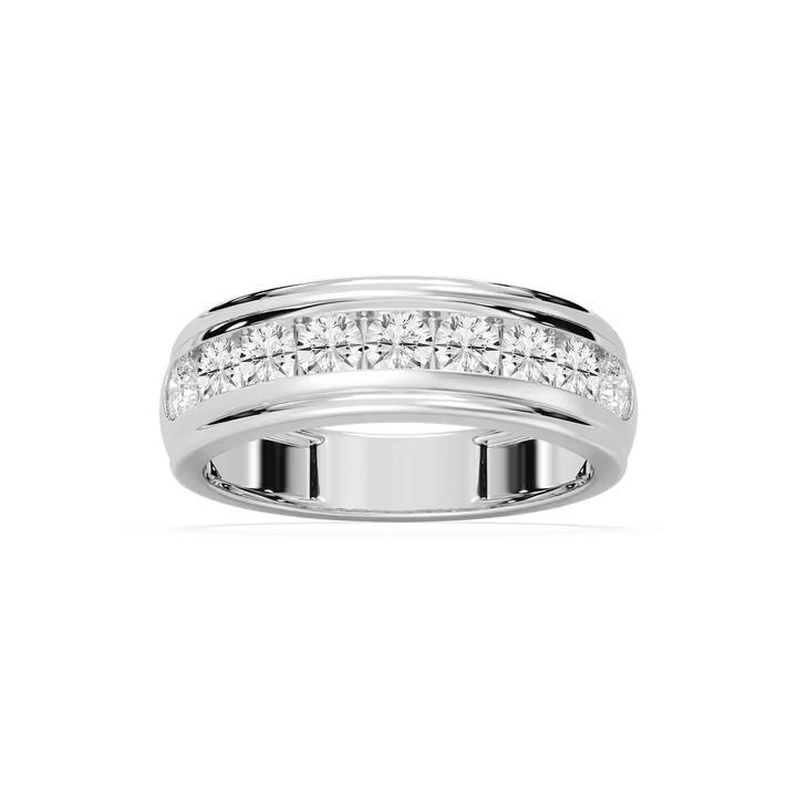 Ember 1 ctw Round Lab Grown Diamond Nine Stone Channel Anniversary Band