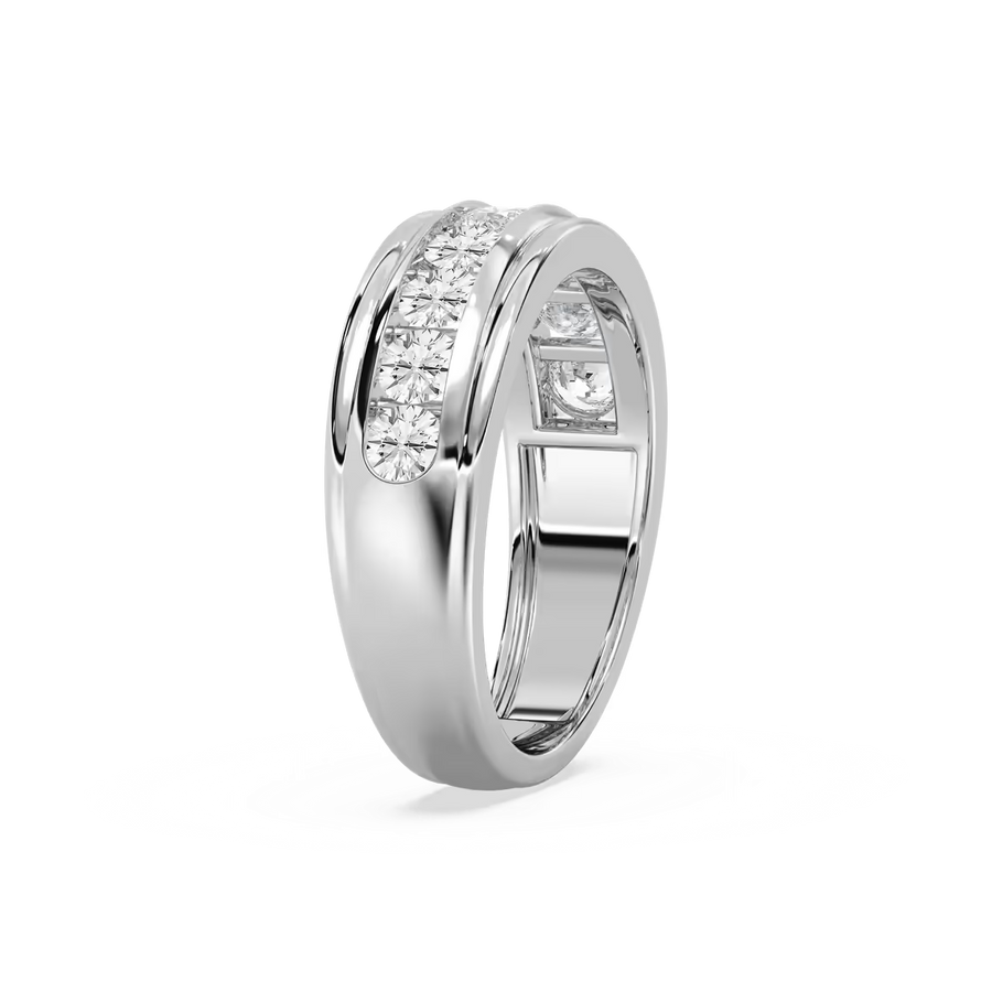 Ember 1 ctw Round Lab Grown Diamond Nine Stone Channel Anniversary Band