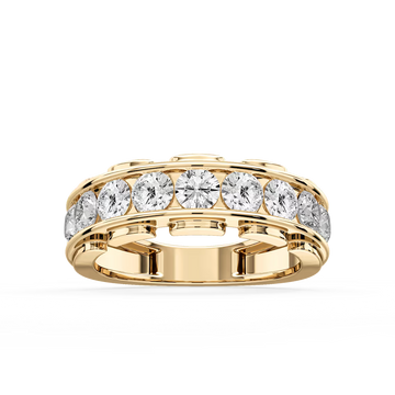 Kaylee 1 ½ ctw Round Lab Grown Diamond Nine Stone Link Anniversary Band