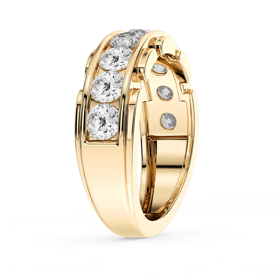 Kaylee 1 ½ ctw Round Lab Grown Diamond Nine Stone Link Anniversary Band