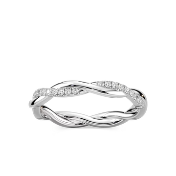 Valentina 1/8 ctw Round Lab Grown Diamond Twist Eternity Band