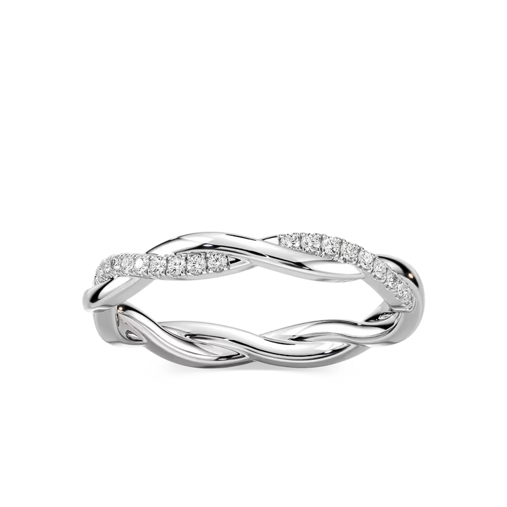 Valentina 1/8 ctw Round Lab Grown Diamond Twist Eternity Band