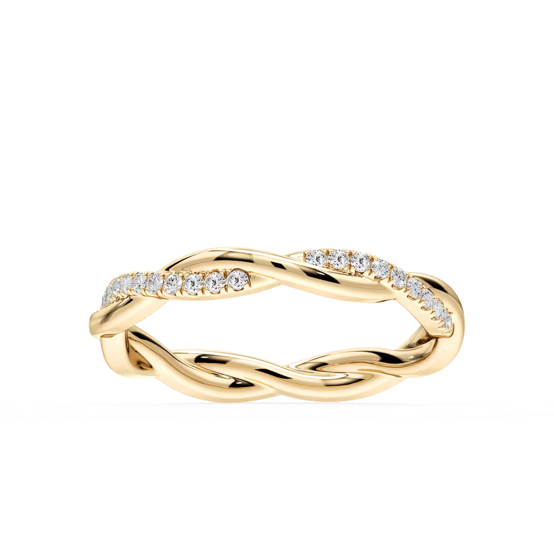 Valentina 1/8 ctw Round Lab Grown Diamond Twist Eternity Band