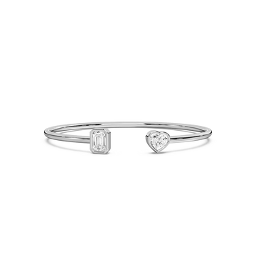 1 ctw Lab Grown Diamond Bezel Set Cuff Bracelet - 7.5 Inches