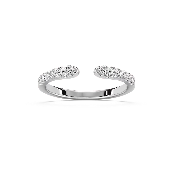 Aurelia 1/4 ctw Round Lab Grown Diamond Open Gap Graduated Stackable Band