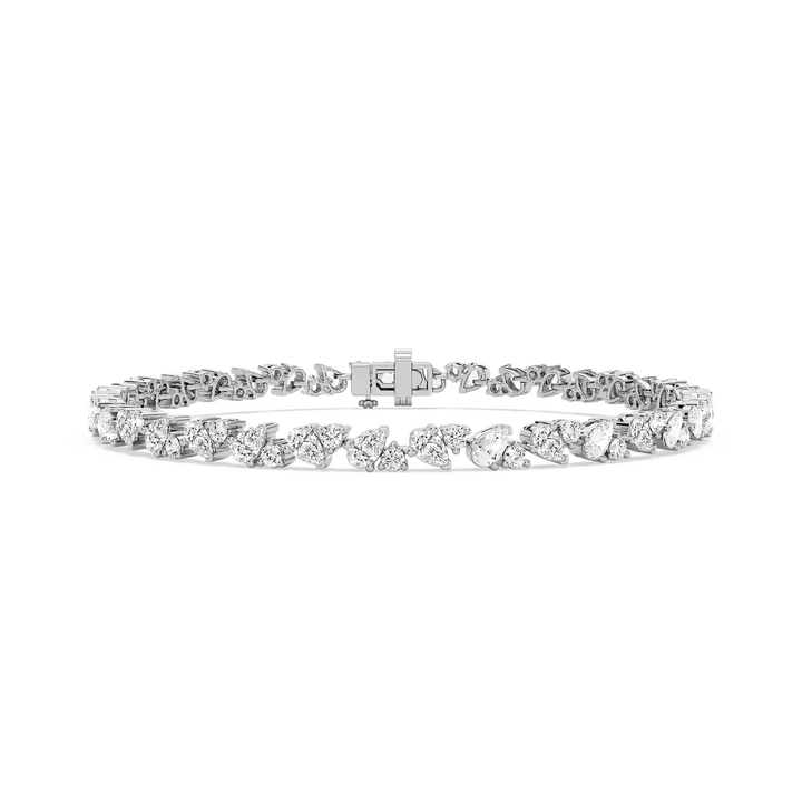4 ¹⁄₃ ctw Round and Pear Lab Grown Diamond Duo Tennis Bracelet - 7 Inches