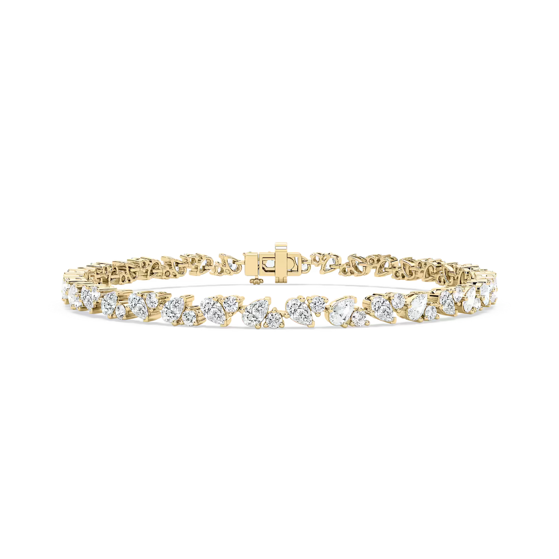 4 ¹⁄₃ ctw Round and Pear Lab Grown Diamond Duo Tennis Bracelet - 7 Inches