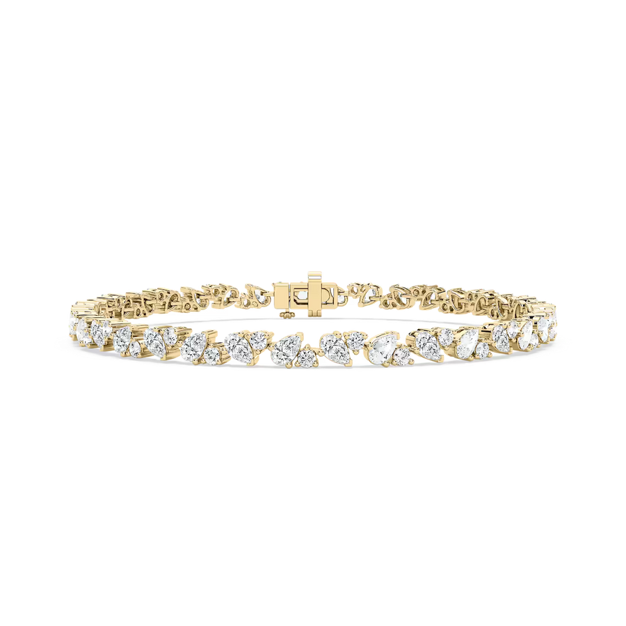 4 ¹⁄₃ ctw Round and Pear Lab Grown Diamond Duo Tennis Bracelet - 7 Inches