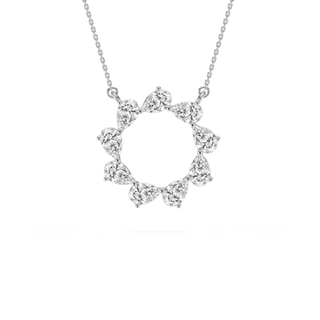 2 ¼ ctw Pear Lab Grown Diamond Circle Pendant - 18 Inches
