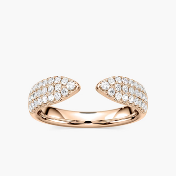 Malani 1/2 ctw Round Lab Grown Diamond Open Gap Pave Wedding Band