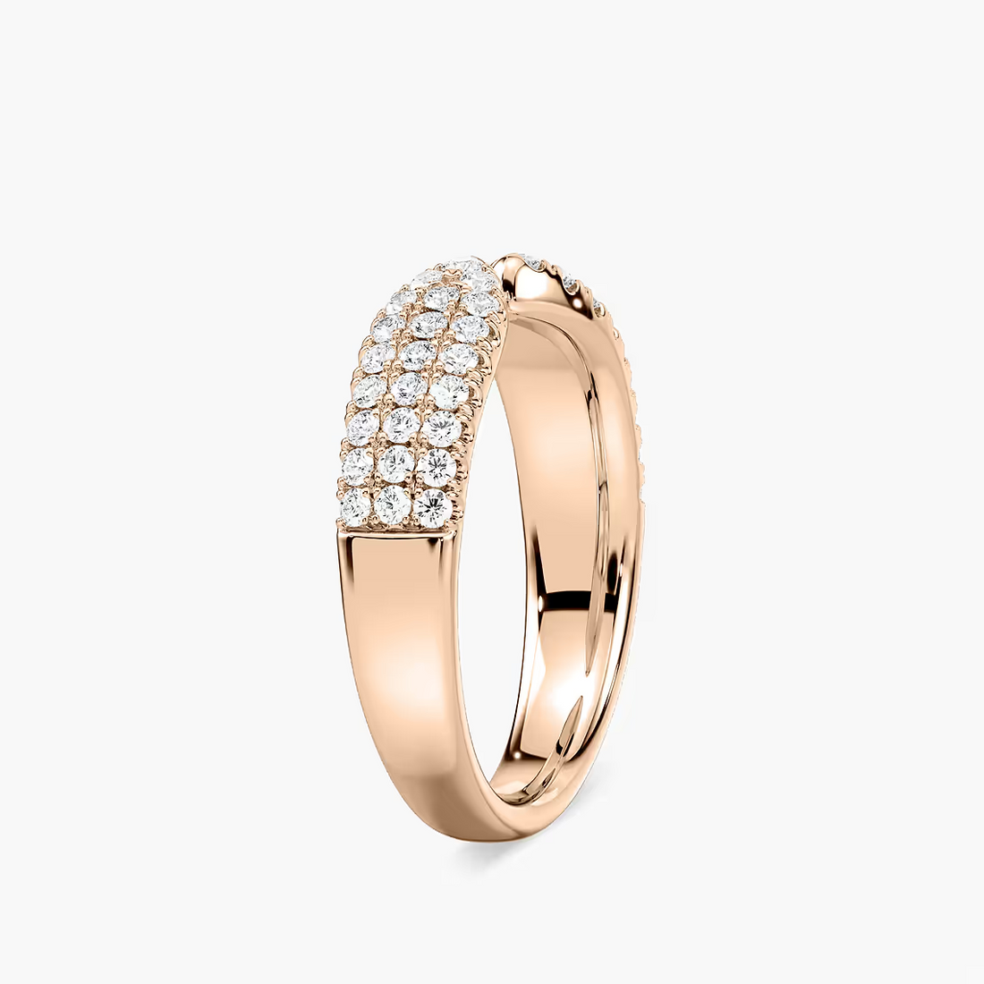 Malani 1/2 ctw Round Lab Grown Diamond Open Gap Pave Wedding Band
