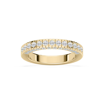 Romania 1 ⅞ ctw Round Lab Grown Diamond Burnished Wedding Band