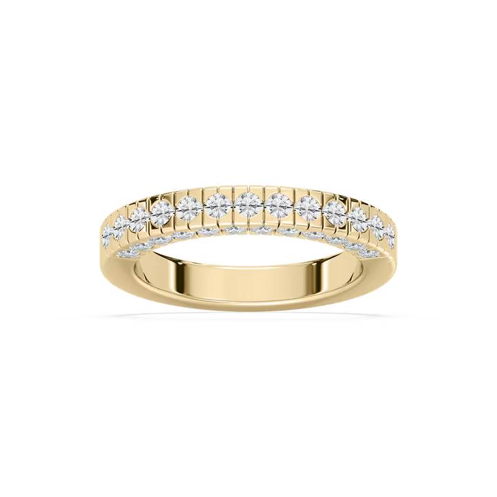 Romania 1 ⅞ ctw Round Lab Grown Diamond Burnished Wedding Band