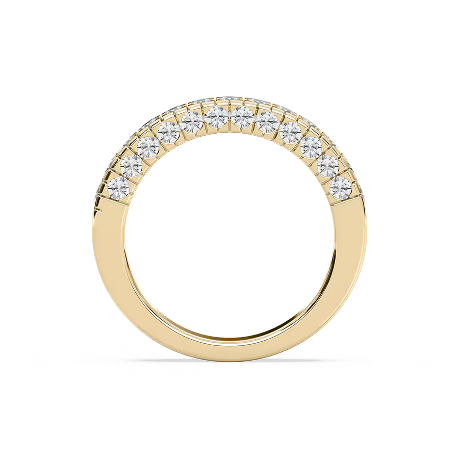 Romania 1 ⅞ ctw Round Lab Grown Diamond Burnished Wedding Band