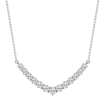 1 ctw Round Lab Grown Diamond Graduated Necklace - 18 Inches