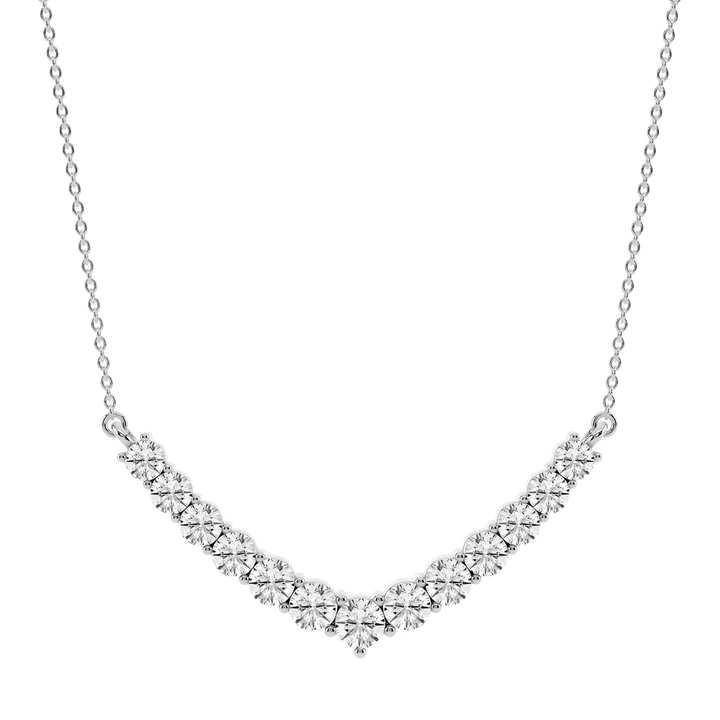 1 ctw Round Lab Grown Diamond Graduated Necklace - 18 Inches