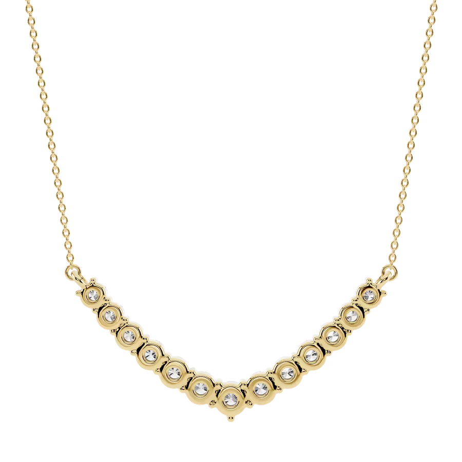 1 ctw Round Lab Grown Diamond Graduated Necklace - 18 Inches