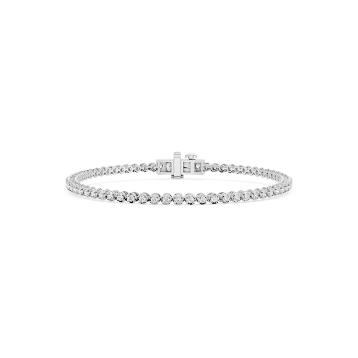 Round Lab Grown Diamond Classic Rounded Four Prong Tennis Bracelet