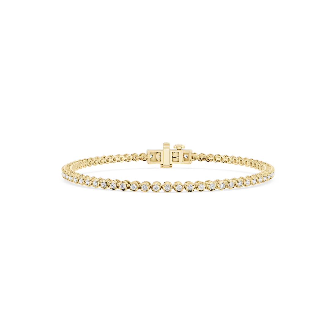 Round Lab Grown Diamond Classic Rounded Four Prong Tennis Bracelet