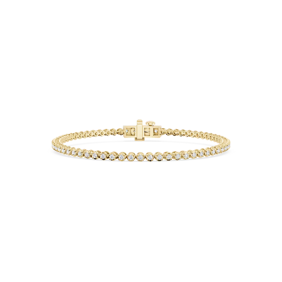 Round Lab Grown Diamond Classic Rounded Four Prong Tennis Bracelet