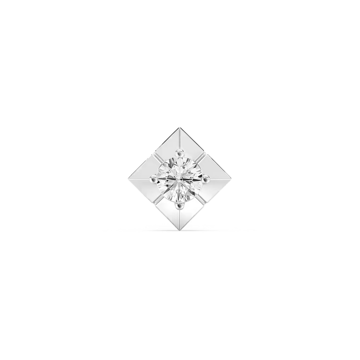 Round Lab Grown Diamond Four Prong Single Stud Earring