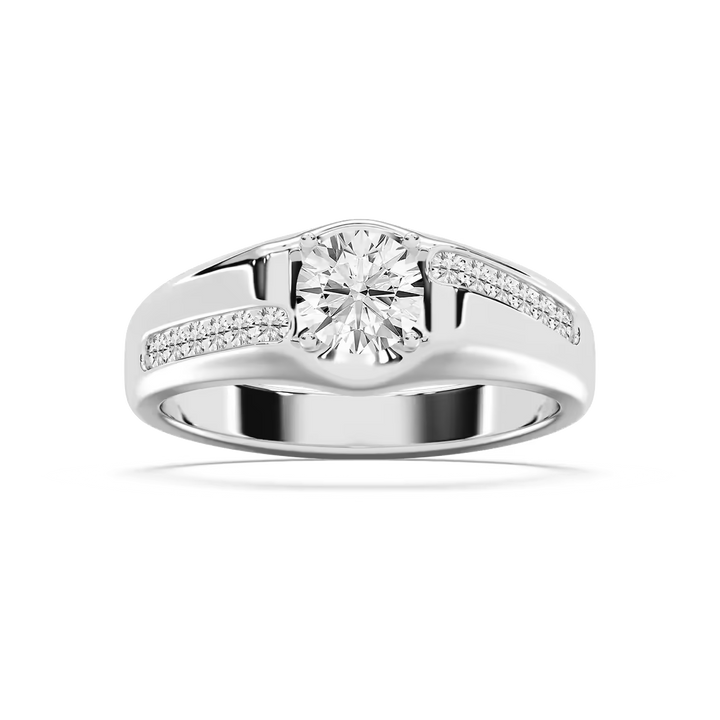 William 1 ⅓ ctw Round Lab Grown Diamond 7.42mm Bezel Mens Wedding Band