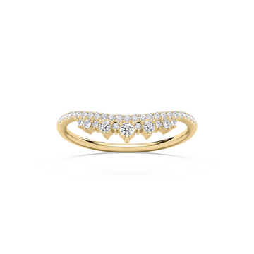 Seren 2/5 ctw Round Lab Grown Diamond Double Row Curved Band