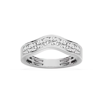 Parker 1 ctw Round Lab Grown Diamond Channel Set Curved Band