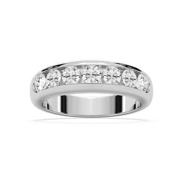 Joshua 1 ⅔ ctw Round Lab Grown Diamond 4.35mm Channel Mens Wedding Band