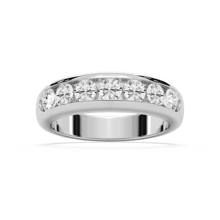 Joshua 1 ⅔ ctw Round Lab Grown Diamond 4.35mm Channel Mens Wedding Band