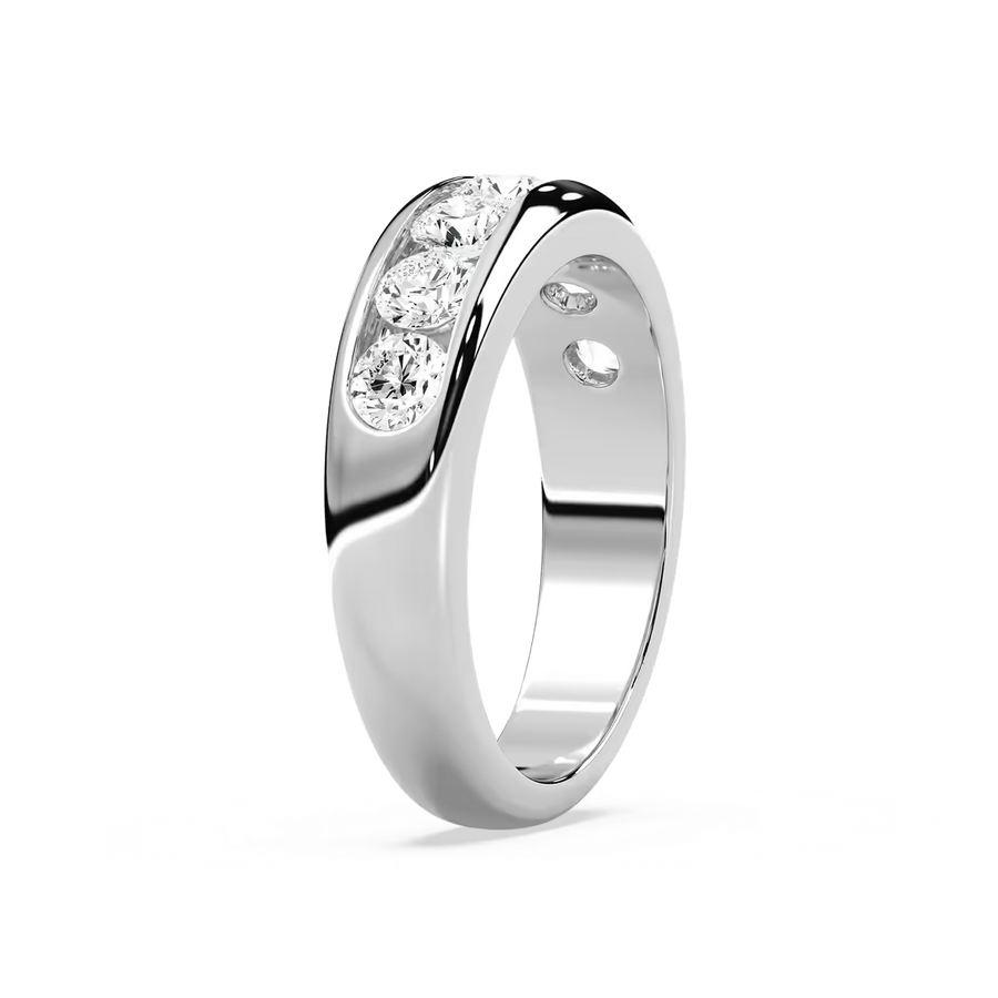Joshua 1 ⅔ ctw Round Lab Grown Diamond 4.35mm Channel Mens Wedding Band