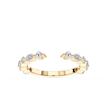 Sonnet 1/4 ctw Marquise and Round Lab Grown Diamond Open Wedding Band